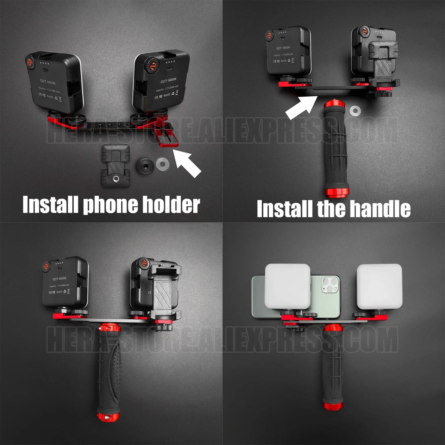 Mobile Photography LED Light Phone Photo Video Flashlight Lighting for Macro, Nail, Manicure Makeup Photography