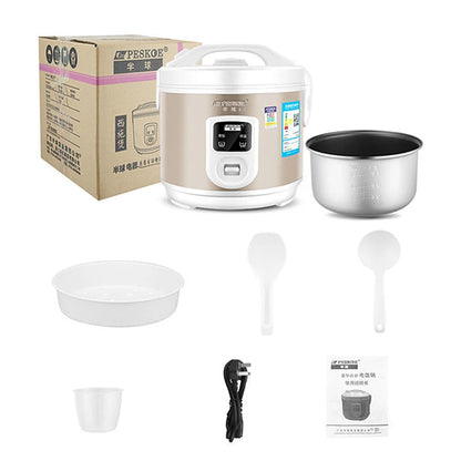 Peskoe Mini Rice Cooker Non-Stick Surface Old-Fashioned 1-2-3 Person Multi-Function Household Cooking Appliance 2L 3L 4L 5L