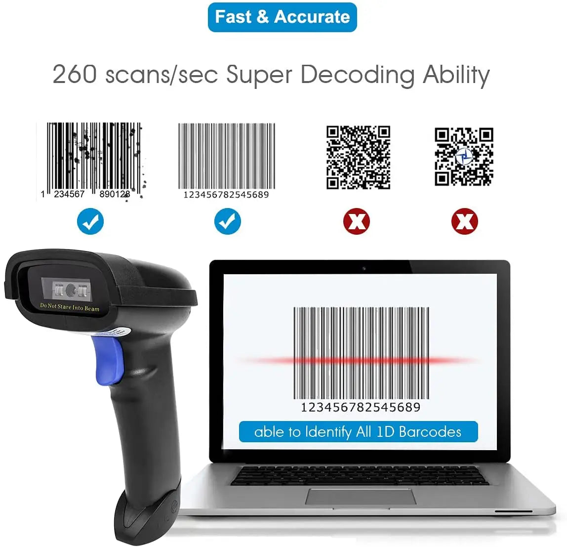 HW NETUM NT-1228BC Bluetooth Wirelress CCD Barcode Scanner-Fast shipping Free