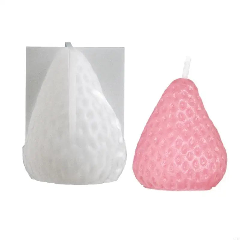 3D Strawberry Aromatherapy Candle Silicone Mold DIY Handmade Romantic Scented for Valentine's Day Party Home Decor Birthday Gift