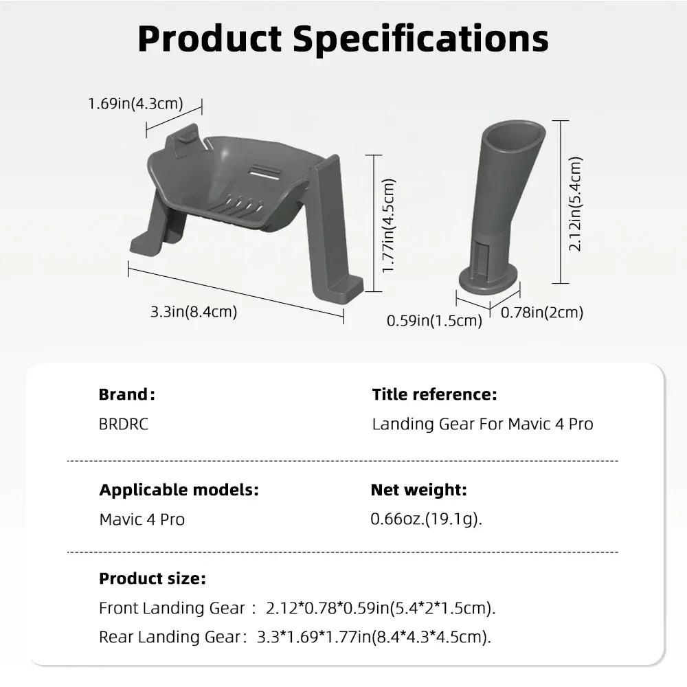 For DJI Mavic 4 Pro Accessories Propeller Holder Strap and Landing Gear Tripod Stand Support Leg Drone Protector