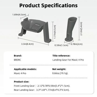 For DJI Mavic 4 Pro Accessories Propeller Holder Strap and Landing Gear Tripod Stand Support Leg Drone Protector