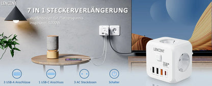 LENCENT USB Sockets dice Without Cable socket EU Socket Adapter Multiple socket EU Outlet Extender