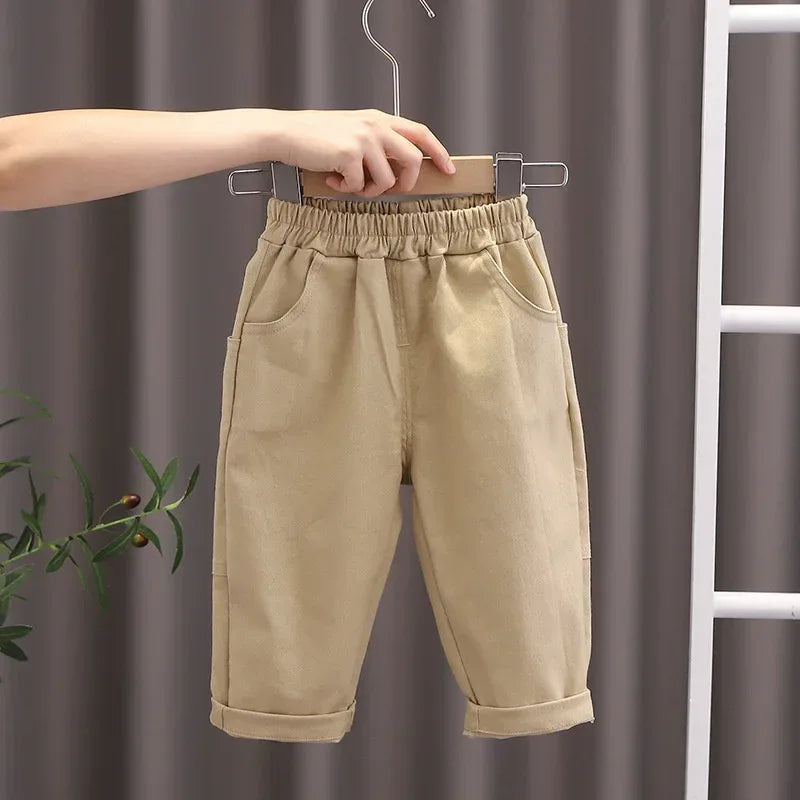 New Spring Autumn Baby Girls Clothes Children Boys Fashion Solid Pants Toddler Casual Costume Infant Trousers Kids Sportswear