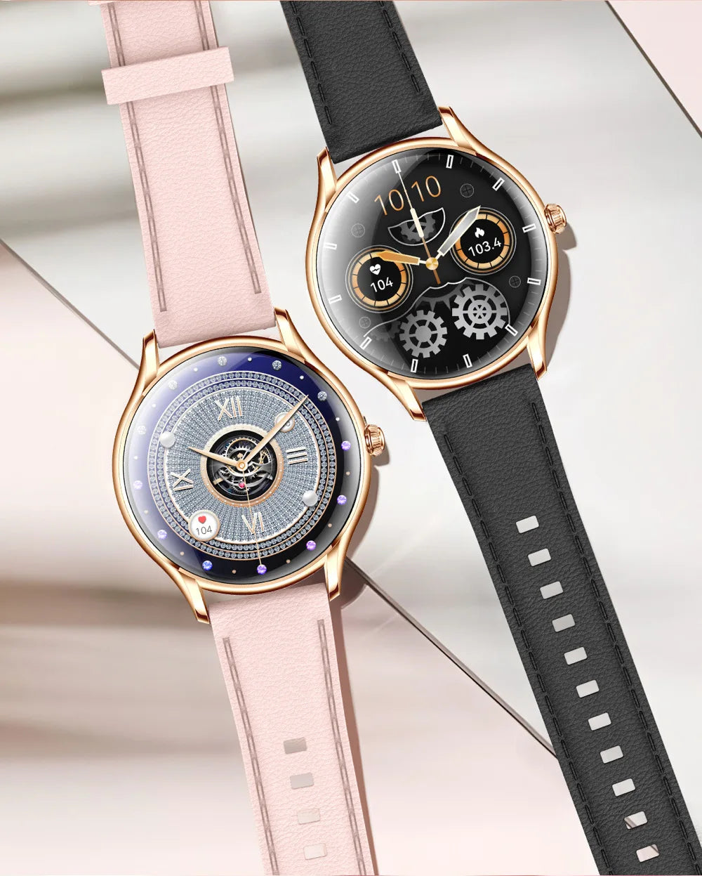 2025 New AMOLED Screen 7.9mm Ultra-thin Women Blue Tooth Call Smart Watch Heart Rate Health Lady Music Sport Fitness Smartwatch