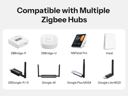 SONOFF MINI DUO 2-Gang Zigbee Smart Switch MINI-ZB2GS Small & Safe Dual-Load Control Supports External Switch Require zigbee hub