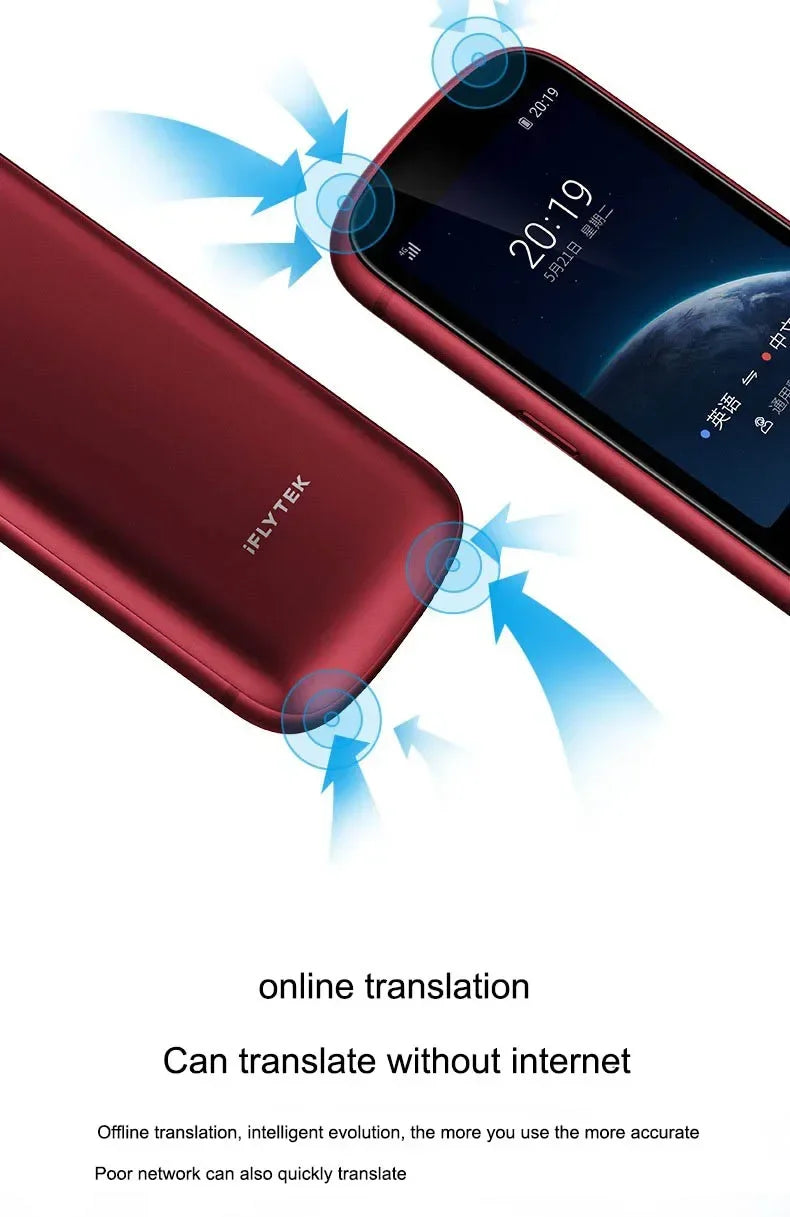iFLYTEK 3.0 Smart AI Electronic Voice Language Offline Translator Easytrans 900 Instant Translate Pocket Portable for Travel