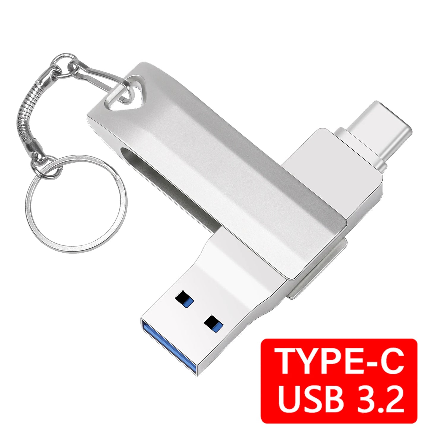 High speed TYPE C USB 3.2 Pen drive 256GB OTG 2 IN 1 Metal USB flash drive 128GB Pendrive 64GB USB flash drives Memory Disk