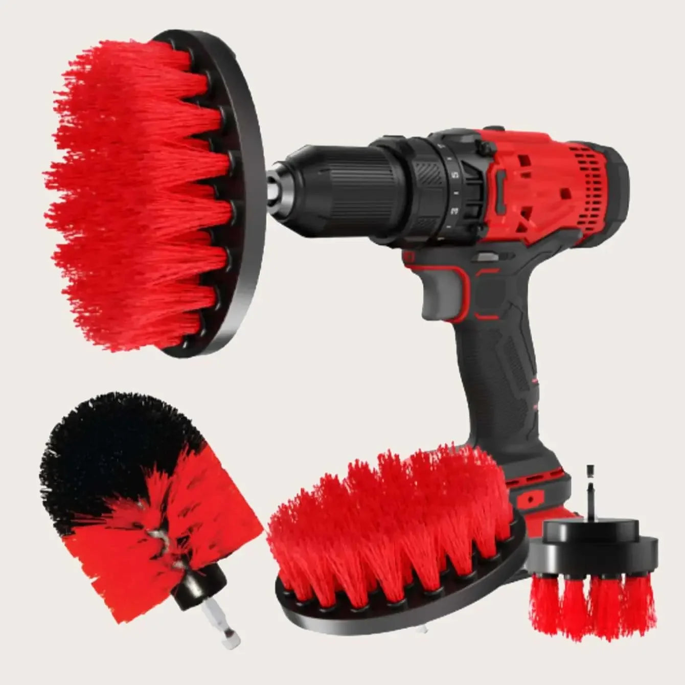 3Pcs/Set Electric Scrubber Brush Drill Brush Kit Plastic Round Cleaning Brush for Carpet Glass Car Tires Nylon Brushes