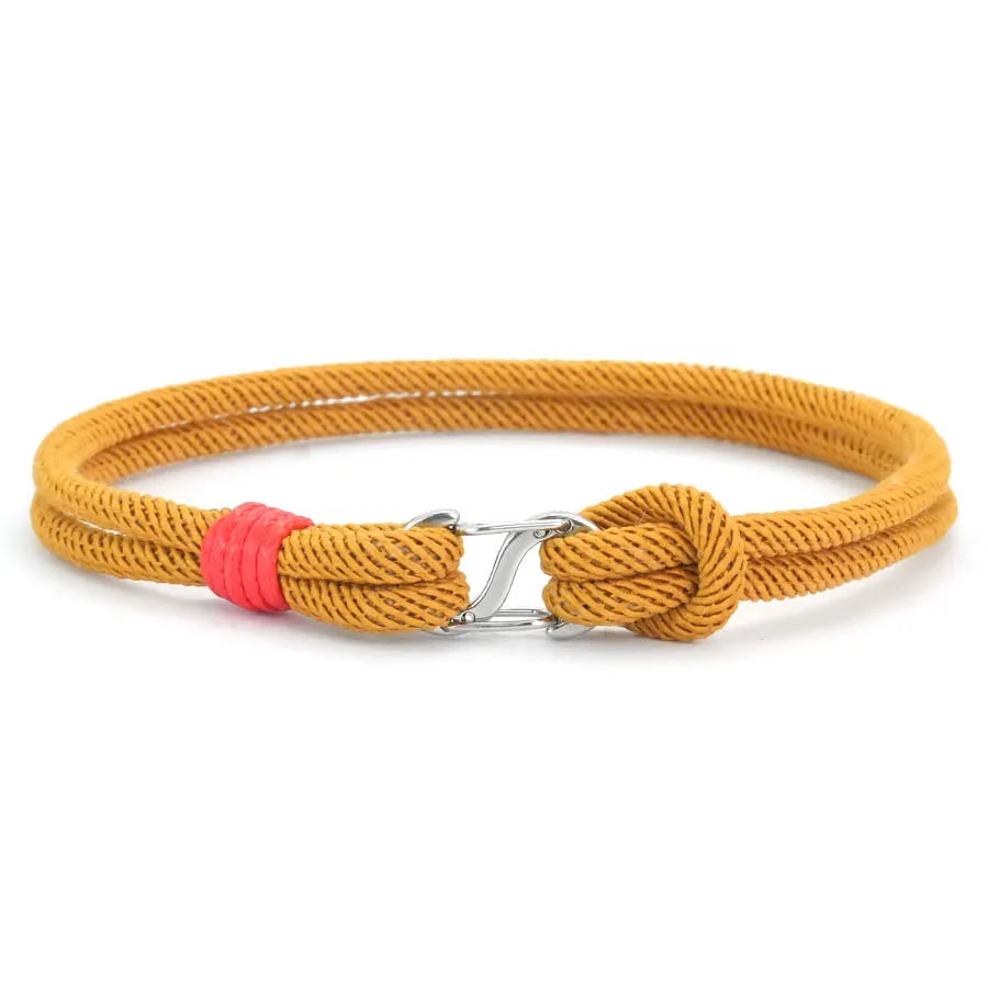 Simple Mens Bracelets Hand-Woven Detachable 7 Colors Rope Braclets Double Survival Braslet Pulseras Para Hombre Gift for Him