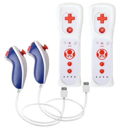 a Whole Set Remote Controller with Nunchuck Controller for  Wii Games Control for Wii Console Wireless Gamepad with Motion Plus