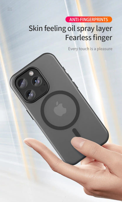Magnetic Wireless Charge For Magsafe Case for iphone 17 Air 16E 16 15 14 13 12 11 iphone17 Pro Max Plus Matte TPU Bumper Cover
