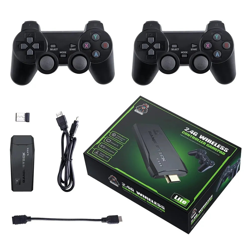 New M8 Video Game Console 2.4G Double Wireless Controller Game Stick 4K 20000 Games 64 Retro Games for Children's Christmas gift