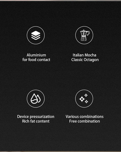 Bincoo Moka Pot and Electric Stove Combo Espresso Maker Compact Design for Small Spaces for Rich Italian Style Coffee Brewing