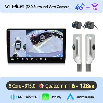Junsun Wireless CarPlay Android Auto Car Radio For Citroen C5 2008 2009 2010-2017 RDS 4G WiFi GPS 2din BT Car accessories