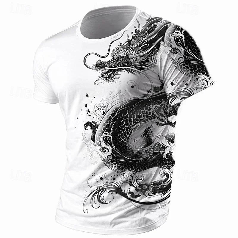 Summer new style - Printed 3D Muay Thai training competition sports T-shirt - Comfortable and breathable men's T-shirt top