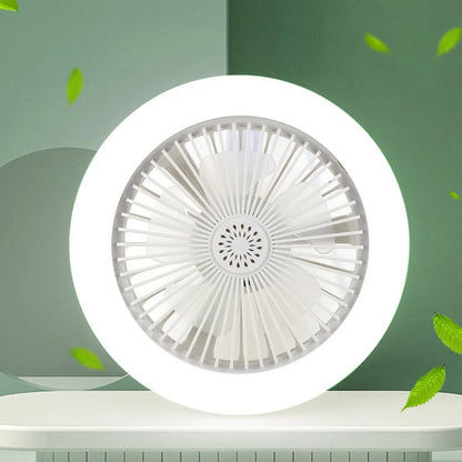Aromatherapy Fan Lamp Universal E27 Light Holder LED Fan Lamps with Remote Control Mute Timing 3-gear Wind for Bedroom Dormitory