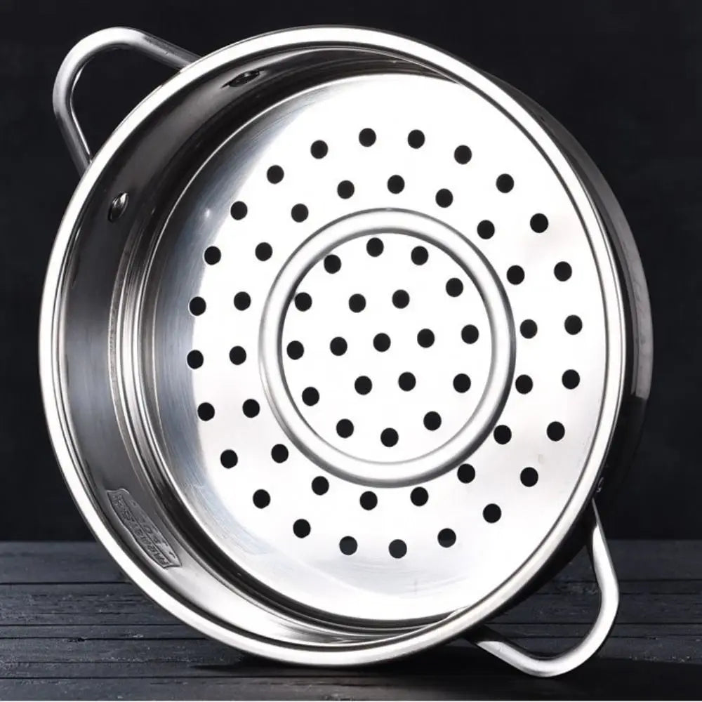 304 Stainless Steel Steamer Basket 16-32cm Thickened Pot Steaming Grid Safe Material Thicken Strainer Food Steam Rack