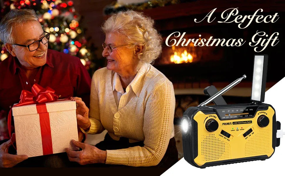 Emergency Radio AM/FM Portable Radio Solor Hand Crank USB AA Batteries Rechargeable Torch Reading Lamp SOS Alarm for Emergencies