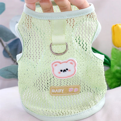 Summer Cooling Vest Thin Pet Dog Clothes Breathable Mesh Dog T Shirt Chihuahua Bichon Dog Clothing Cat Vests Puppy Undershirts