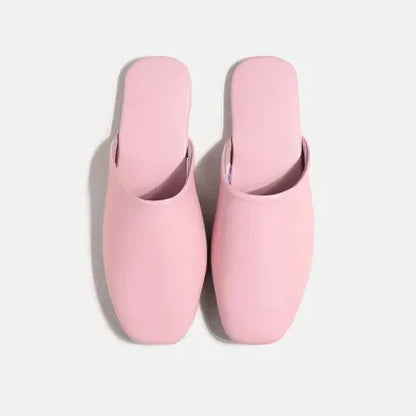 Sheepskin Genuine Leather Slippers Women Non-Slip Waterproof Slides Unsex Indoor Outdoor Home Shoes
