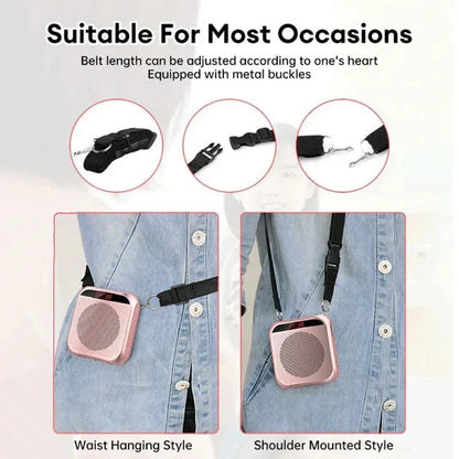 Megaphone Voice Amplifier Portable Personal Voice Speaker s With Microphone Display Loudspeaker For Teachers Speech Tour Guide