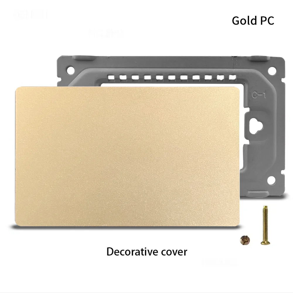 DELEFU Brazil Standard 10A 20A Gold Fireproof PC Panel Dual USB Type C Home Wall Light Switch Safe Power Socket