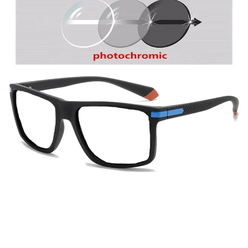 Outdoor Sport Square Nearsighted Sunglasses With Diopters Driving Anti-Glare Prescription Sun Glasses For Men 0 -0.5 -0.75 To -6