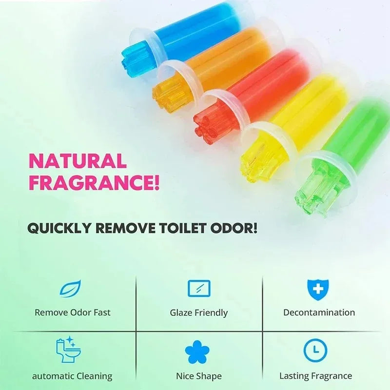 1-10Pcs Flower Gel Stamp Toilet Cleaner Air Freshener Bathroom Toilet Cleaning Gel Needle Design Fragrance Deodorant Supplies
