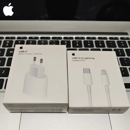 20W USB-C Power Adapter Original Fast Charger for iPhone 17/16/15 Mini pro Max Type C with Apple Cable Compatible with iPhone 14