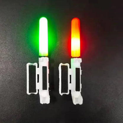 10 pcs/lot Electronic Light Stick With 10 Rechargeable Battery CR322 / CR425 Clip on Fishing Rod Glowing Lamp Night Fishing D001