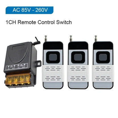 RF Wireless Remote Control Switch 433Mhz AC 110V 120V 240V 220V 30A Relay for Light Lamp Water Pump Door Access System