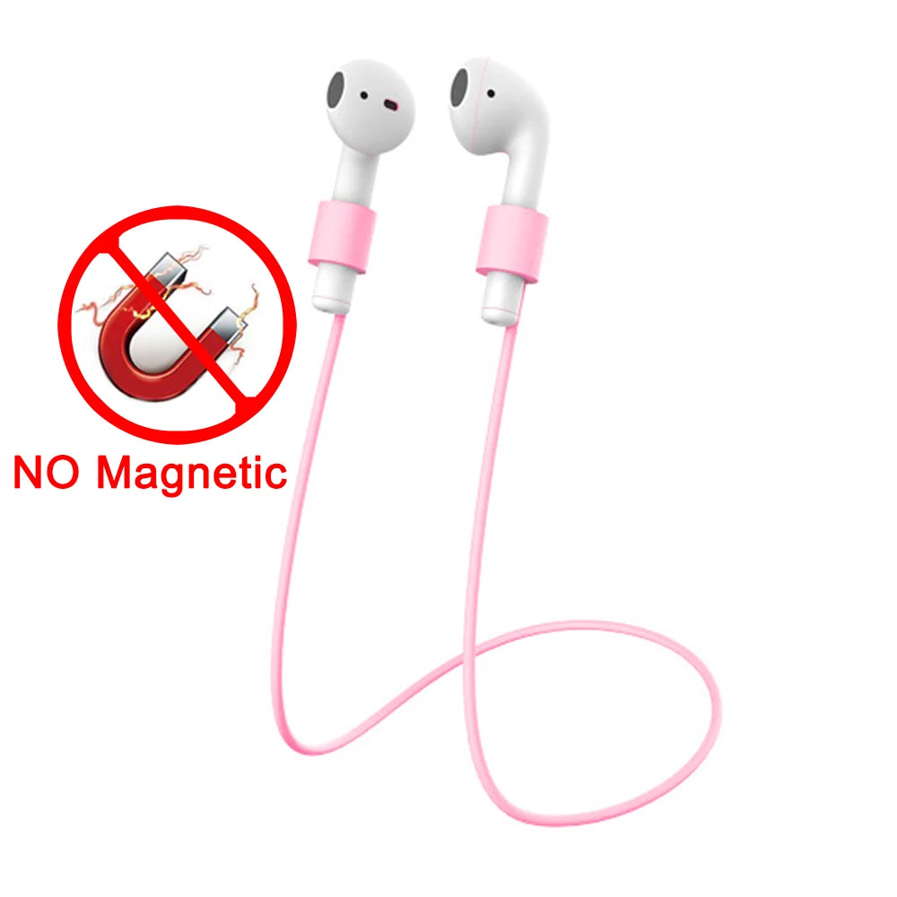 Silicone Wireless Bluetooth Headphone Neck Strap Cord String For AirPods Pro 1 2 3 Magnetic Anti-Lost Silicone Earphones Rope