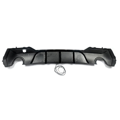 Magickit Rear Diffuser For BMW G22 G23 420i 430i 440i M Sport w/ LED 2020+ Carbon Look Rear Bumper Diffuser