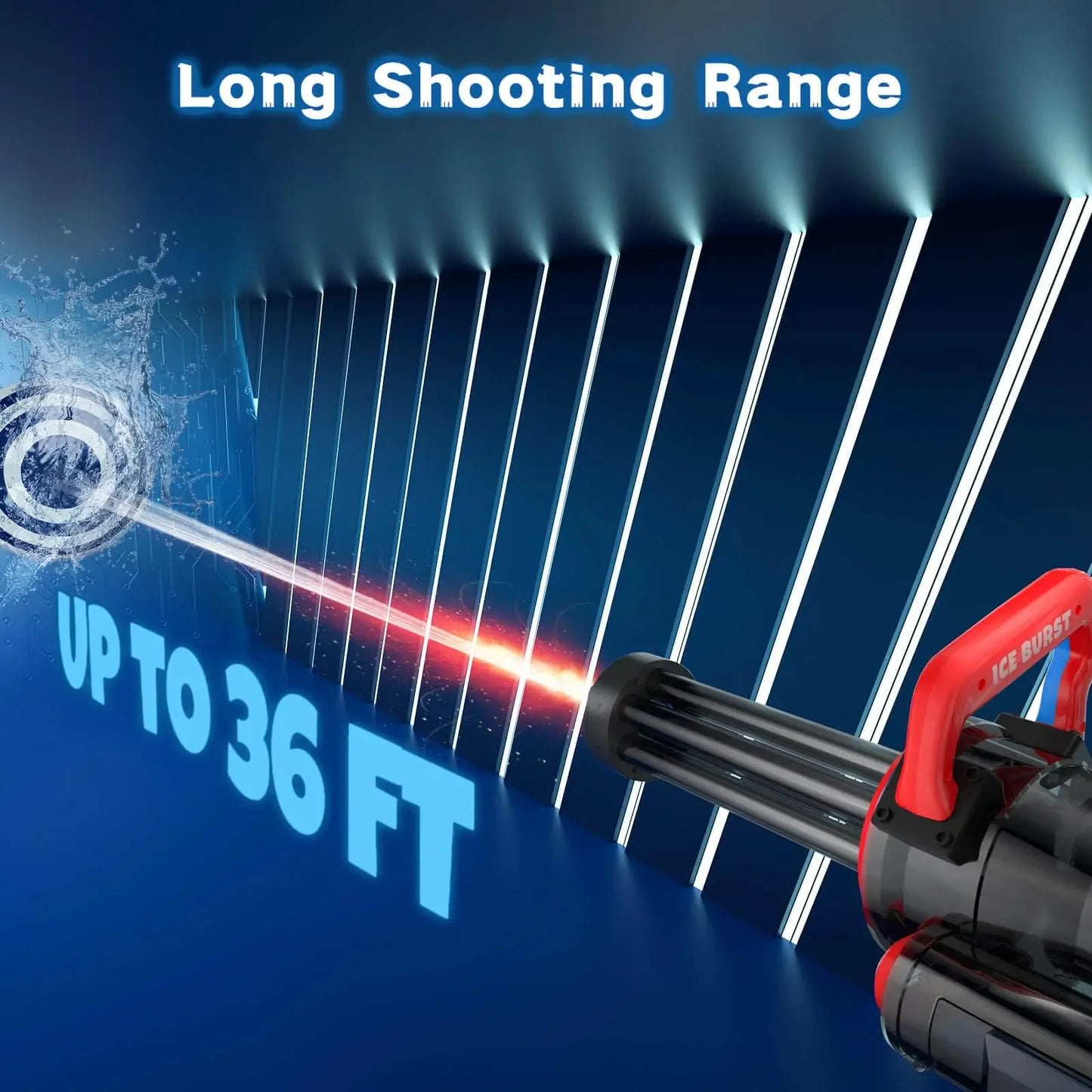 Large Backpack 3L Electric Water Gun Gatling Cool Lighting Toys,2024 New Summer Outdoor Shooting Super Water Gun Toy Gifts