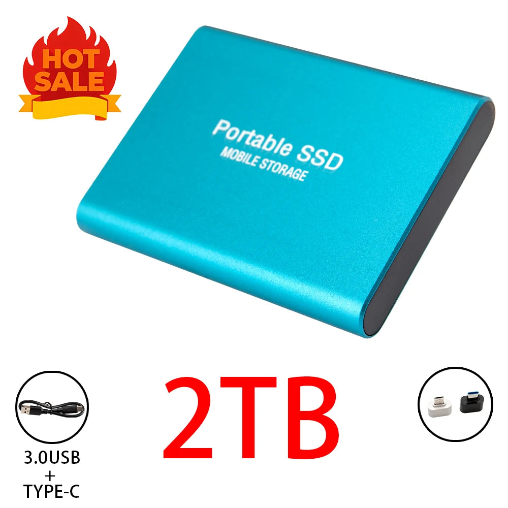 Highly cost-effective external hard drive, durable, efficient, and portable, with 256TB high-speed USB 3.1 Type C