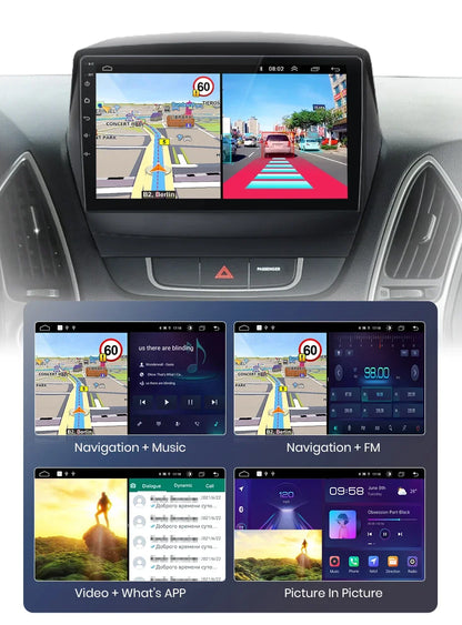 Junsun Android Wireless CarPlay Auto Car Radio For Hyundai Tucson 2 ix35 2009-2015 Car Intelligent Systems DSP SWC RDS GPS FM BT