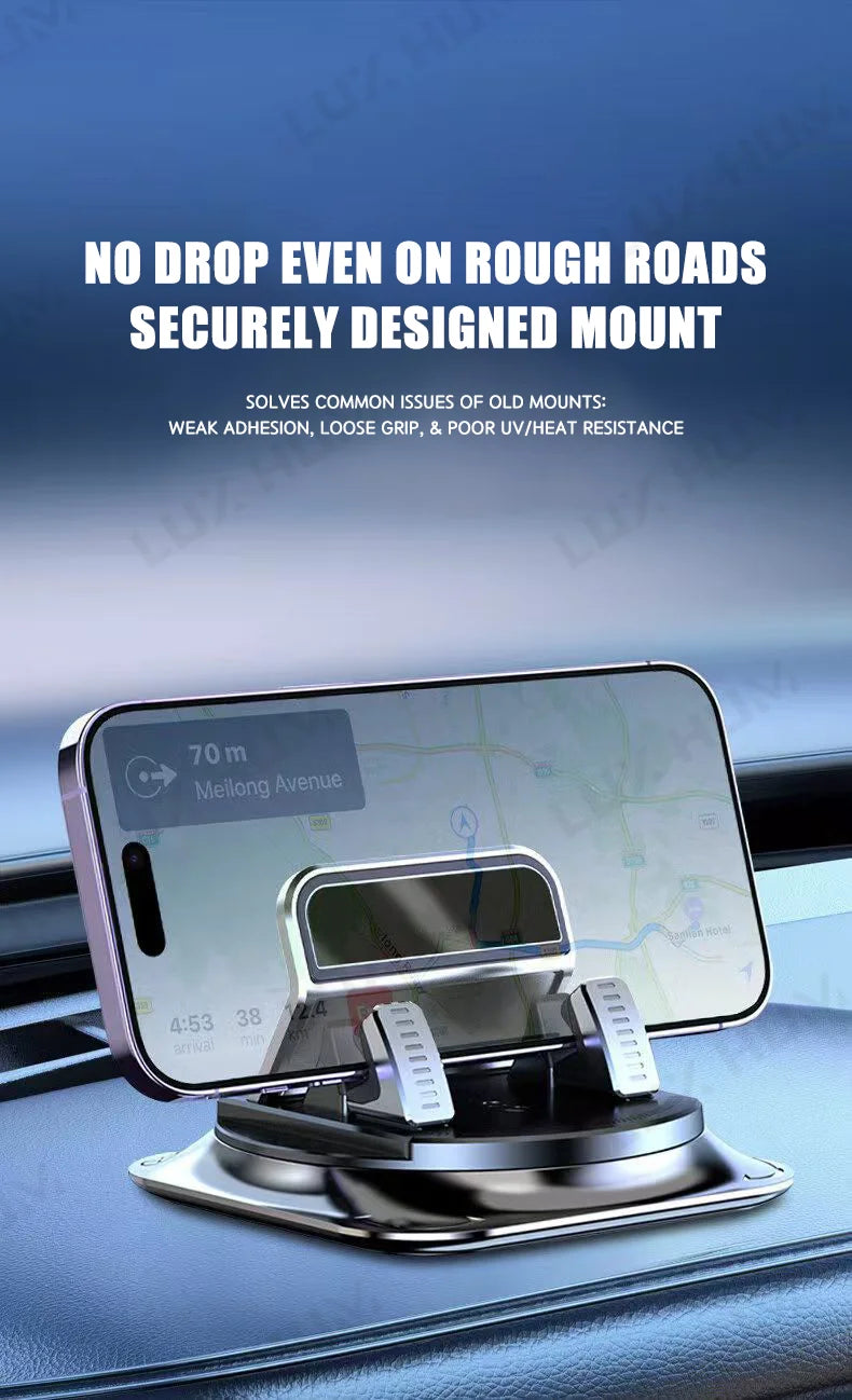 360 Rotating Car Phone Holder Dashboard Non-slip Desktop Phone Mount Stand Smartphone Universal GPS Navigation Bracket Support