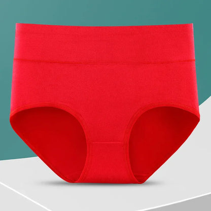 1Pcs Plus Size Women's Cotton Underwear High Waisted Tummy Control Panties Full Coverage Briefs Ladies Panty L-5XL