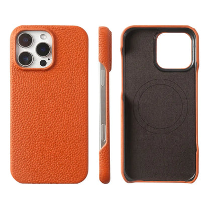Premium Magnetic Genuine Leather Case For iphone 16 Pro Max 15 14 13 12 11 Wireless Charge Magnet Magsafe Cover Shockproof Coque