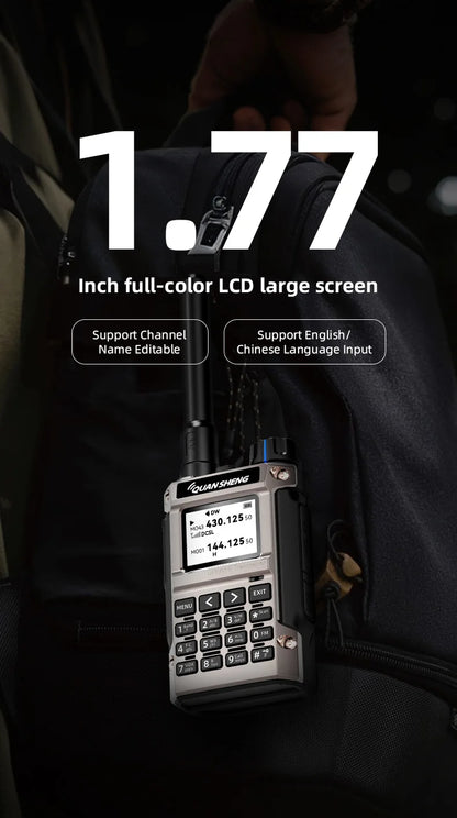 Quansheng UV-K1(8) Air Band Walkie Talkie 50-600MHz Full Band Receive UHF VHF Ham Radio Wireless Frequency Copy Type-C Charging