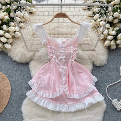 Woman Plus Size Sexy V-Neck Strap Dress Lace Trim Slim Short Dress Women Fashion Comfortable Dress Party Hotsweet