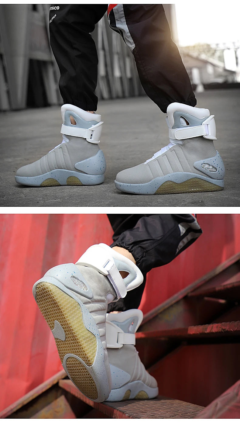 Skateboarding Shoes New Led Boots for Men,Women,Boys and Girls USB Rechargeable Glowing Shoes Man Party Shoes Cool Soldier Boots