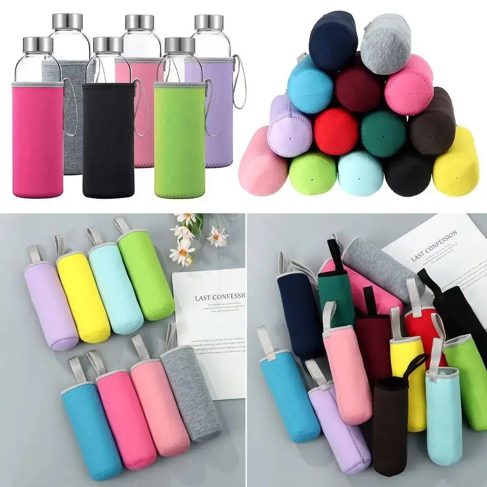 High Quality Portable Water Bottle Cover Anti-fall Neoprene Water Bottle Case Creative Elastic Vacuum Cup Sleeve Outdoor