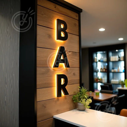 Custom Made LED 3D Sign Metal Backlit Letters for Outdoor Business Storefront Waterproof Advertising Display