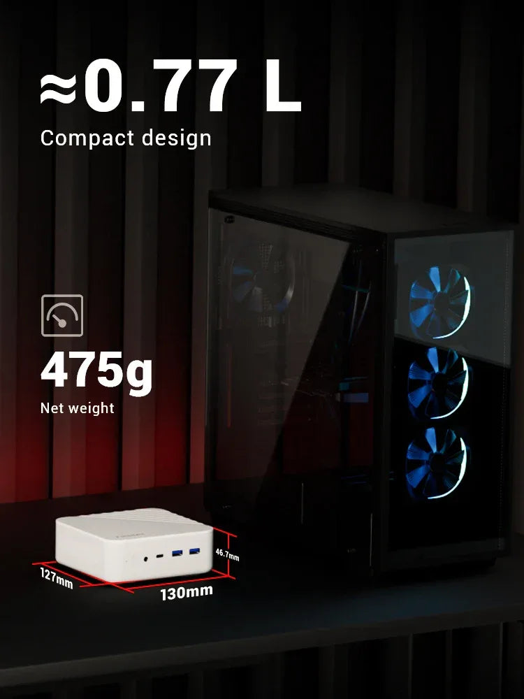FIREBAT MINI PC AM02 AMD Ryzen 5 7430U Windows 11 PC 16GB DDR4 3200MHz 512GB SSD Wifi 6 BT5.2 HDMI 2.1 2.5Gbps Desktop Computer
