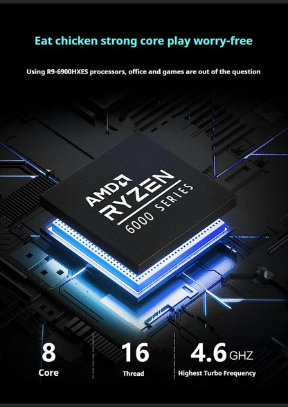 AMD Mini PC Gamer Ryzen 9 6900HX Ryzen 7 6800H ES 2xDDR5 2xLAN 2.5G NVMe USB4 WiFi6E Windows 11 Pro Desktop Mini Gaming Computer