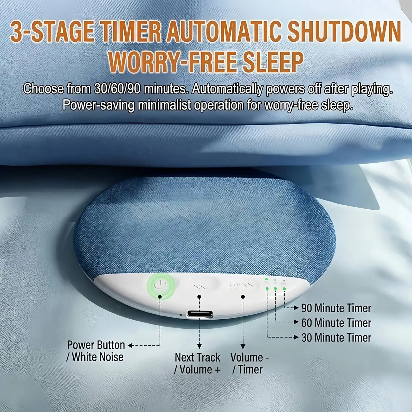Bluetooth Speaker Under Pillow Sleep Sound White Noise Timer Multi Function Private Mold Audio Sleep Aid Speaker Bluetooth Speak