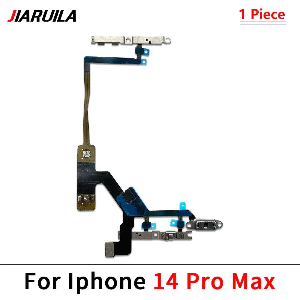 NEW Power On Off Volume Side Button Key Flex Cable Replacement Parts For iPhone 13 mini 14 Plus 15 Pro Max 13 Pro
