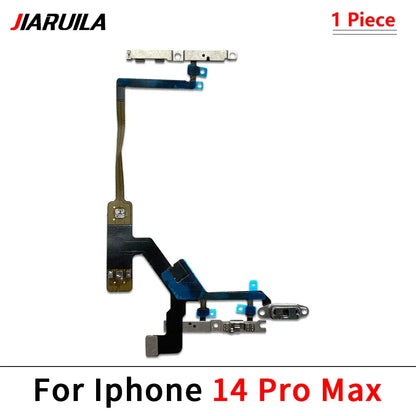 NEW Power On Off Volume Side Button Key Flex Cable Replacement Parts For iPhone 13 mini 14 Plus 15 Pro Max 13 Pro
